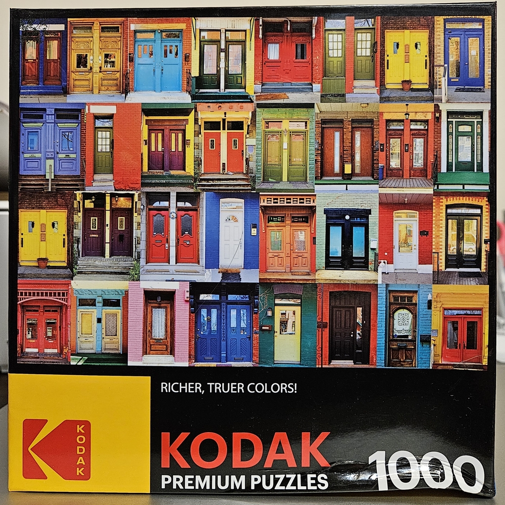 NWT Kodak Premium Puzzle - Colorful Montreal Doors 1000 Pcs
